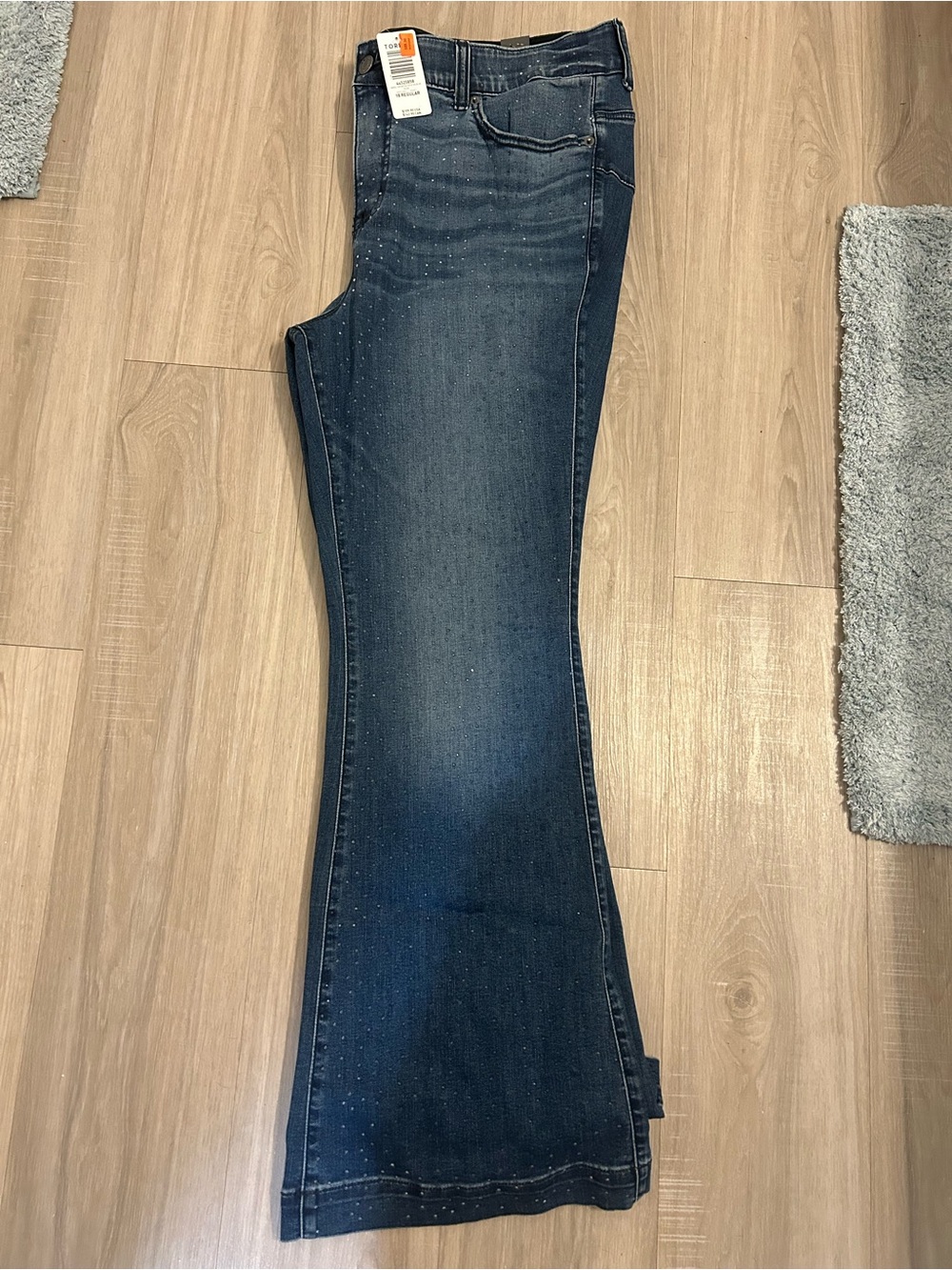 Torrid Bombshell Flare Rhinestone Jeans size 18